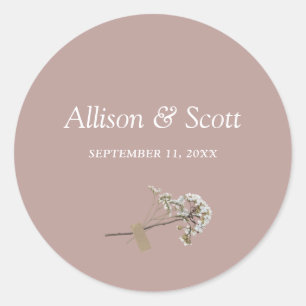 Adesivo Dusty Rosa, Classe Floral Elegante Mínima