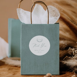 Adesivo Dusty Sage Favor Sticker Wedding Thank you Tag