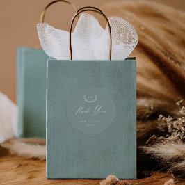 Adesivo Dusty Sage Favor Sticker Wedding Thank you Tag