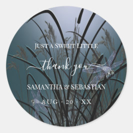 Adesivo Dusty Teal Dragonflies Obrigado