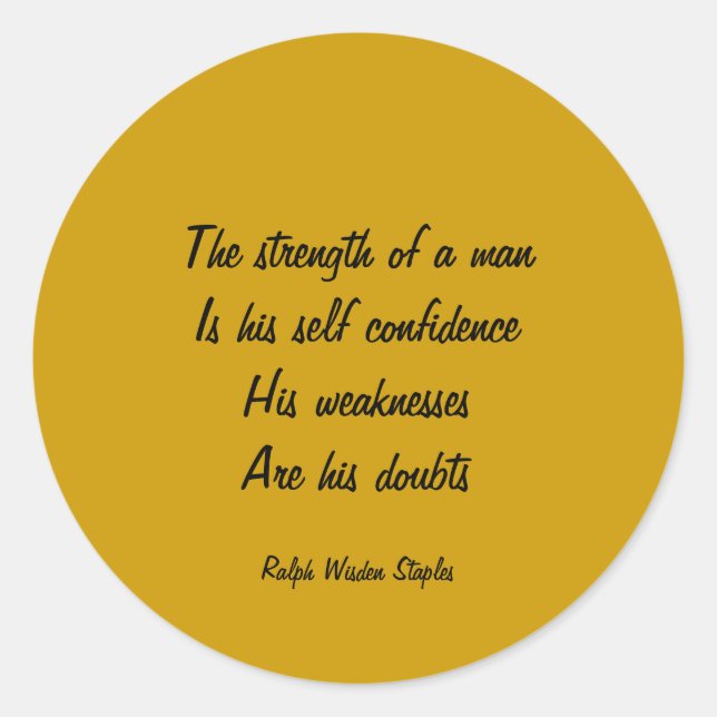 Adesivo Dúvida e autoconfiança (Frente)