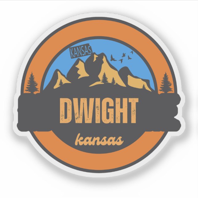 Adesivo Dwight, Kansas (Frente)
