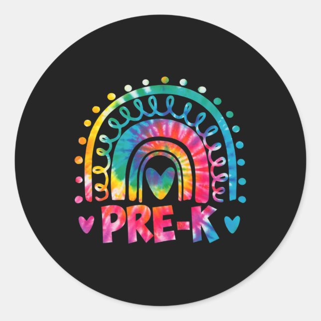 Adesivo Dye Prek Professor Arco-Íris Pré-Escolas De Volta  (Frente)