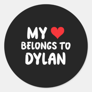 Adesivo Dylan - Meu Coração Pertence a Dylan - Amor