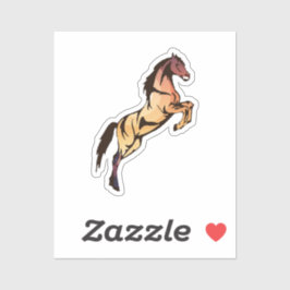 Adesivo Dynamic Rearing Horse Watercolor Art Sticker