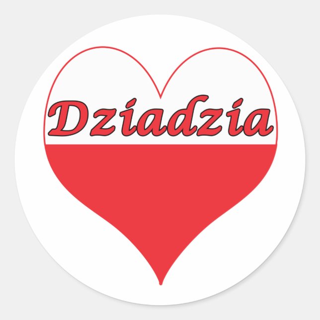 Adesivo Dziadzia Polonês Heart (Frente)