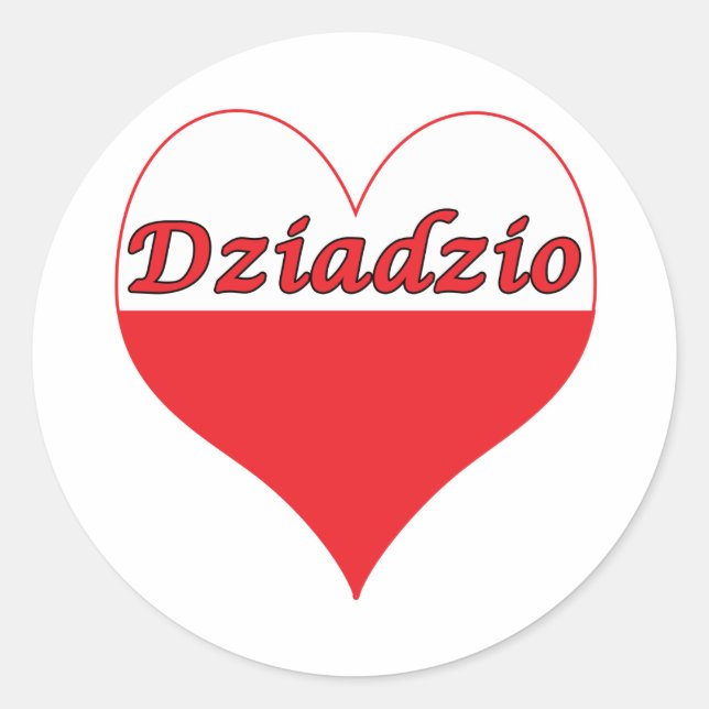 Adesivo Dziadzio Polonês Heart (Frente)