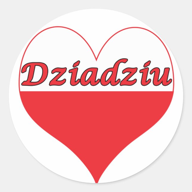 Adesivo Dziadziu Polonês Heart (Frente)