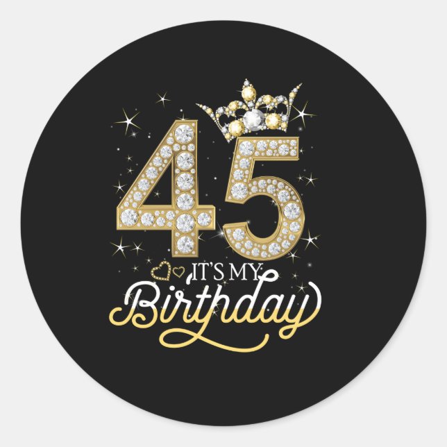Adesivo É A Minha 45ª Coroa De Diamante 45 E Fabulosa (Frente)