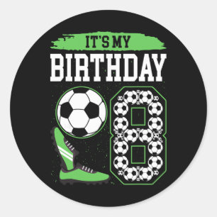Adesivo É a minha 8ª festa de aniversário de futebol, meni