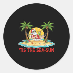 Adesivo É a praia ensolarada do Papai Noel, vibrações de N