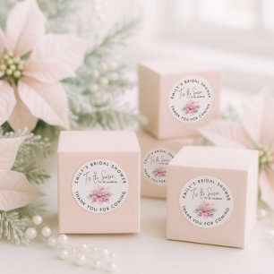 Adesivo É a Temporada de Poinsettia Agradecimentos para Ch