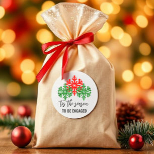 Adesivo É a Temporada Festa de Noivado de Natal