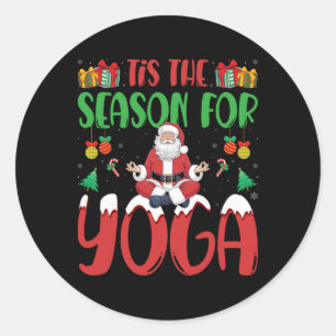 Adesivo É a Temporada para o Yoga Santa Meditação Natal Ch