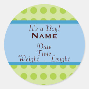 Adesivo "É anúncio do nascimento do bebé de um menino"