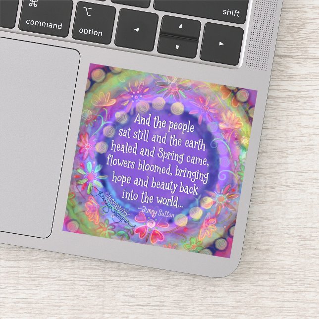 Adesivo E as Pessoas ainda Bonito Inspirivência Floral (Detalhe)