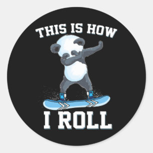 Adesivo É Assim Que Eu Rolo Batido Panda Snowboard Neve