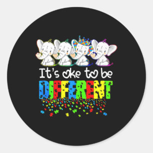 Adesivo É bom ser diferente, sabendo do Autismo de Elefant