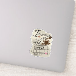 Adesivo É café simples e um livro