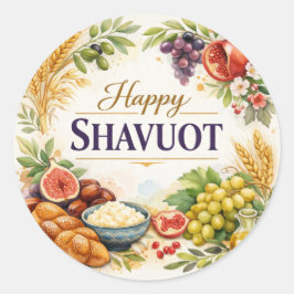 Adesivo e Cartão Postal Feliz Shavuot