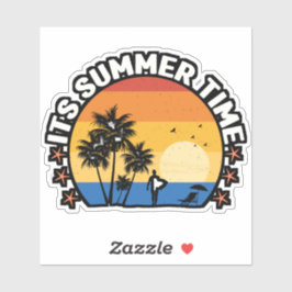 Adesivo É Design de Pôr do Sol Tropical de Verão