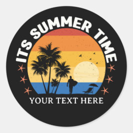 Adesivo É Design de Pôr do Sol Tropical de Verão
