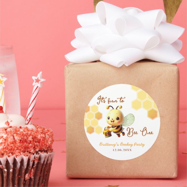 Adesivo É divertido ser uma abelha de mel no aniversário (Festa)