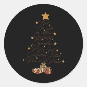 Adesivo E Ele Será Chamado Jesus Árvore De Natal Christi