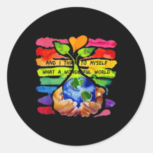 Adesivo E Eu Penso Que Um Mundo Maravilhoso