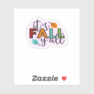 Adesivo É Fall Y’all Casual Engraçado