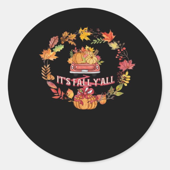 Adesivo É Fall Y’all Harvest Road (Frente)