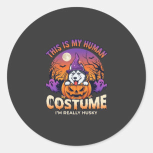 Adesivo É Fantasia Humana Husky Abóbora Fantasmas de Hallo