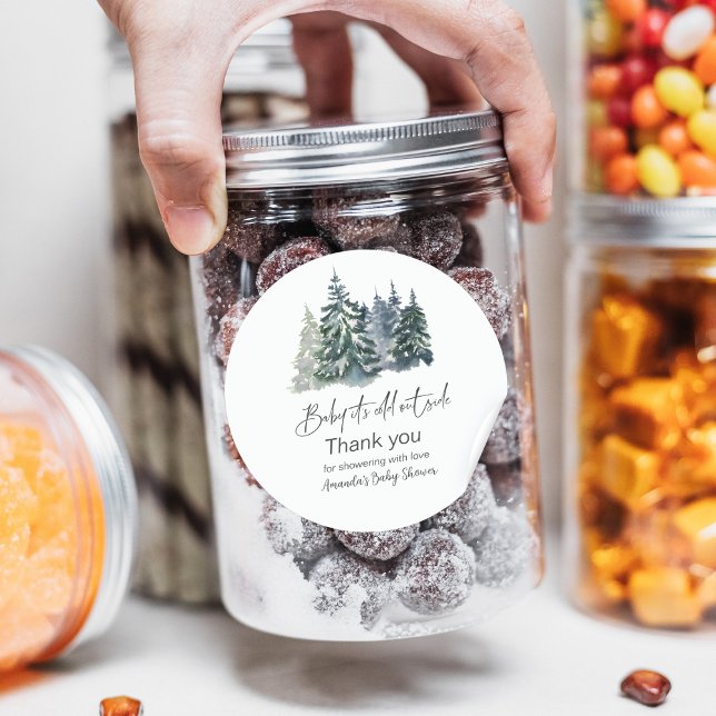 Adesivo É frio fora do Chá de fraldas de inverno (Criador carregado)