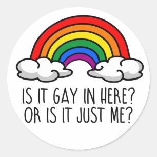 Adesivo É gay aqui, camiseta