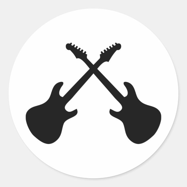 Adesivo E Guitarras Cruzadas (Frente)