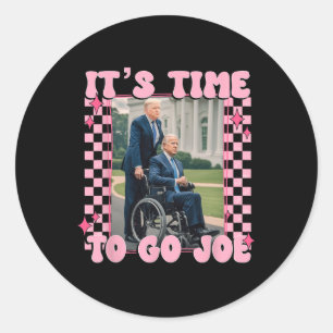 Adesivo É hora de ir Joe Funny Trump 2024