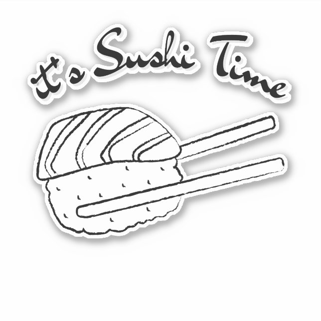Adesivo É hora de sushi, sushi (Frente)