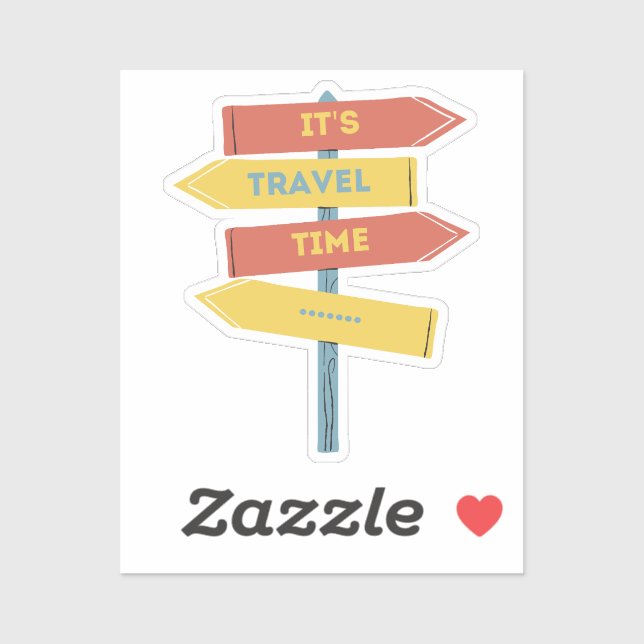 Adesivo É hora de viagem (Folha)