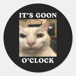 Adesivo É hora do Goon, gato engraçado 