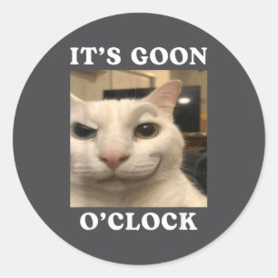 Adesivo É hora do Goon, gato engraçado 