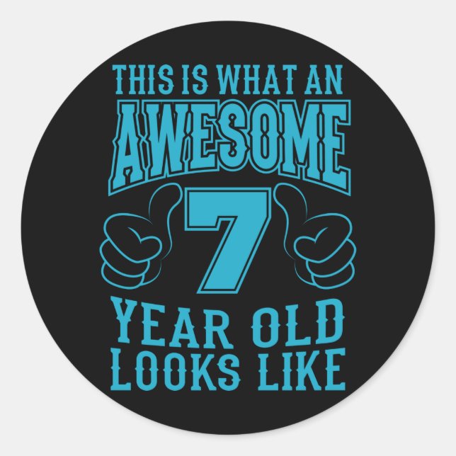 Adesivo É ISSO QUE UM ANIVERSÁRIO 7 DE 7 ANOS DE IDADE Ani (Frente)