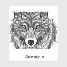 Adesivo E.J. Dourado Wolf Face Removable Vinyl
