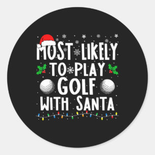 Adesivo É Mais Provável Jogar Golfe Com O Natal Da Família
