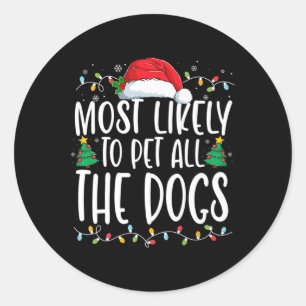 Adesivo É Mais Provável Pet Todos Os Cães De Natal Diverti