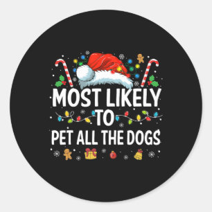 Adesivo É Mais Provável Pet Todos Os Cães De Natal Diverti