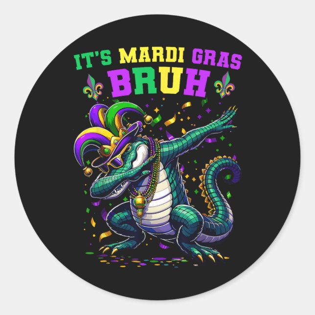 Adesivo É Mardi Gras Bruh Marigator Alligator Mardi Gra (Frente)