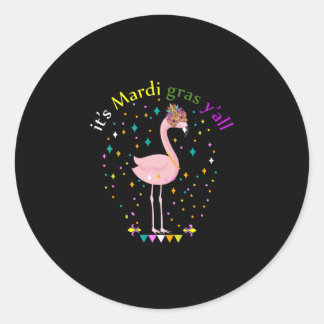 Adesivo É Mardi Gras Funny Mask Flamingo Lover