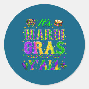 Adesivo É Mardi Gras, pessoal! Festa de Nova Orleans