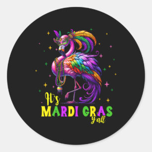 Adesivo É Mardi Gras Y'all Flamingo Costume Girls Women