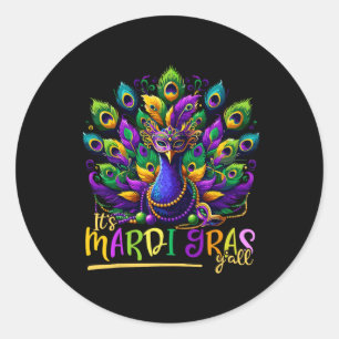 Adesivo É Mardi Gras Y'all Pea Costume Kids Mulheres Mardi